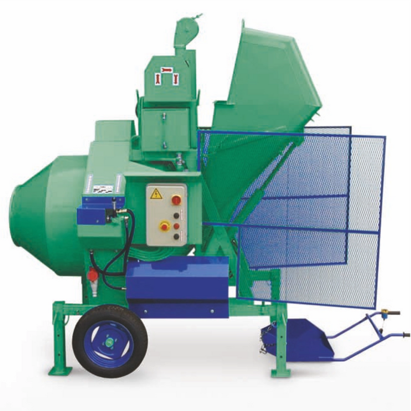 Betoniera cu automatizare BIR 500DM, motor Diesel, 7,5 kW, 500 l, 10 m³/h, pornire manuala