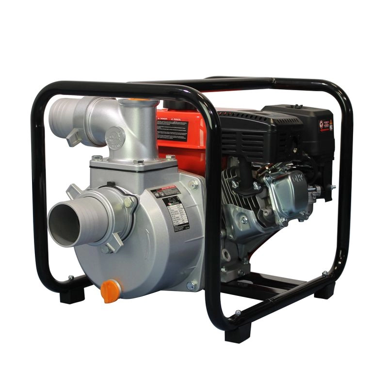 Motopompa apa semicurata BISONTE BTA-MP80 motor 7 CP diametru 80 mm debit maxim 50 mc/h inaltime refulare 20 m adancime aspiratie 7 m