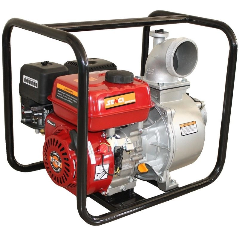 Motopompa apa curata SENCI SCWP-100A motor 7 CP diametru 4" debit maxim 80 mc/h inaltime refulare 25 m adancime aspiratie 7 m