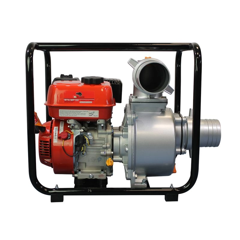 Motopompa apa semicurata BISONTE BTA-MP100 motor 7.5 CP diametru 100 mm debit maxim 80 mc/h inaltime refulare 28 m adancime aspiratie 7 m