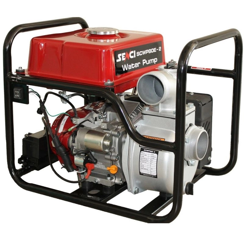 Motopompa apa curata SENCI SCWP-80E-2 motor 7.5 CP diametru 3" debit maxim 57 mc/h inaltime refulare 32 m adancime aspiratie 7 m