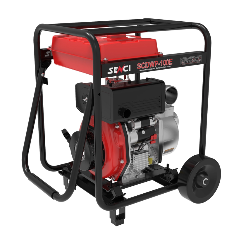 Motopompa apa curata SENCI SCDWP-100E motor 8.5 CP diametru 4" debit maxim 95 mc/h inaltime refulare 30 m adancime aspiratie 7 m
