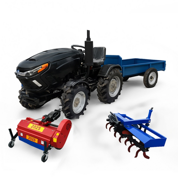 Tractor Heimdall PTHM-22-23 motor 22 CP diesel + Remorca 1500 kg + Freza + Tocator iarba / vegetatie