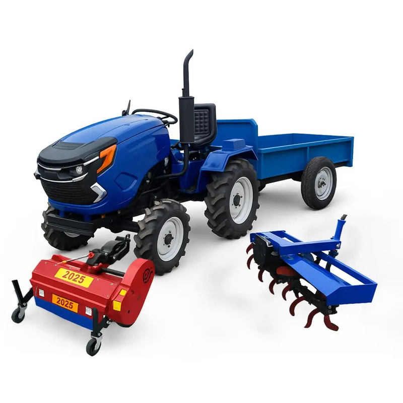 Tractor Heimdall PTHM-22-7 motor 22 CP diesel + Remorca 1500 kg + Freza + Tocator iarba / vegetatie