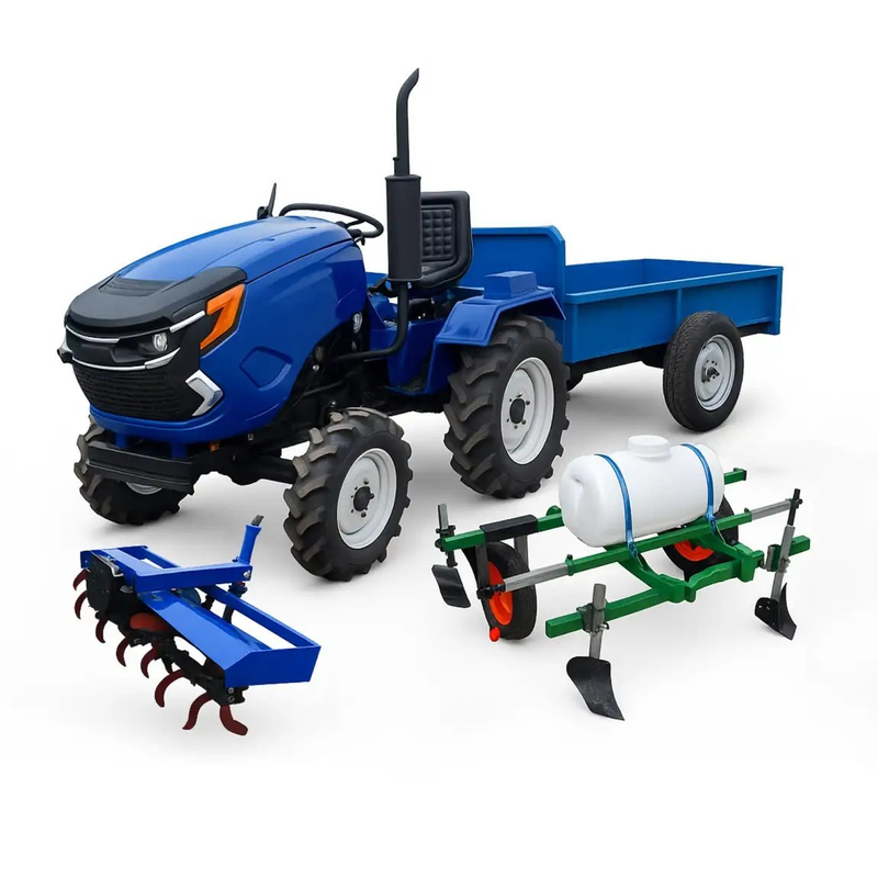 Tractor Heimdall PTHM-22-11 motor 22 CP diesel + Remorca 1500 kg + Freza + Dispozitiv intindere folie si pulverizare