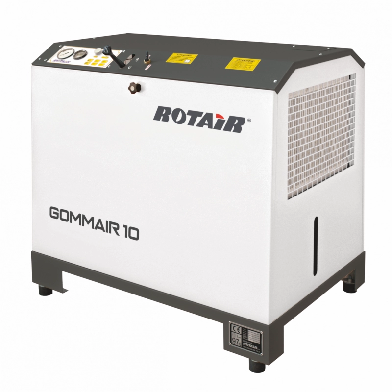 Motocompresor stationar ROTAIR GOMMAIR 10-13 debit 800 l/min presiune 13 bar motor diesel Yanmar 10.5 KW
