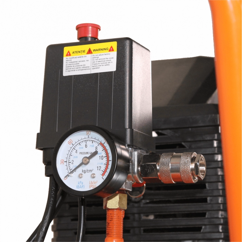 Compresor de aer cu piston BISONTE SF020-050 cu ulei debit 187 l/min presiune 8 bar 230V motor 2 CP