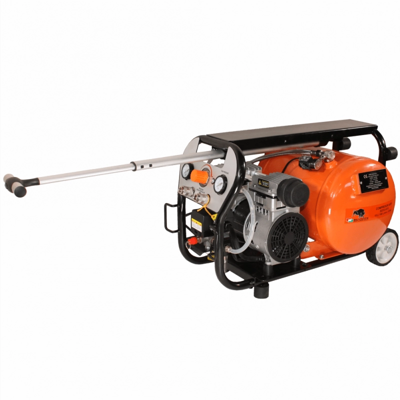 Compresor de aer cu piston BISONTE SC012-015 fara ulei debit 168 l/min presiune 8 bar 230V motor 1,2 CP