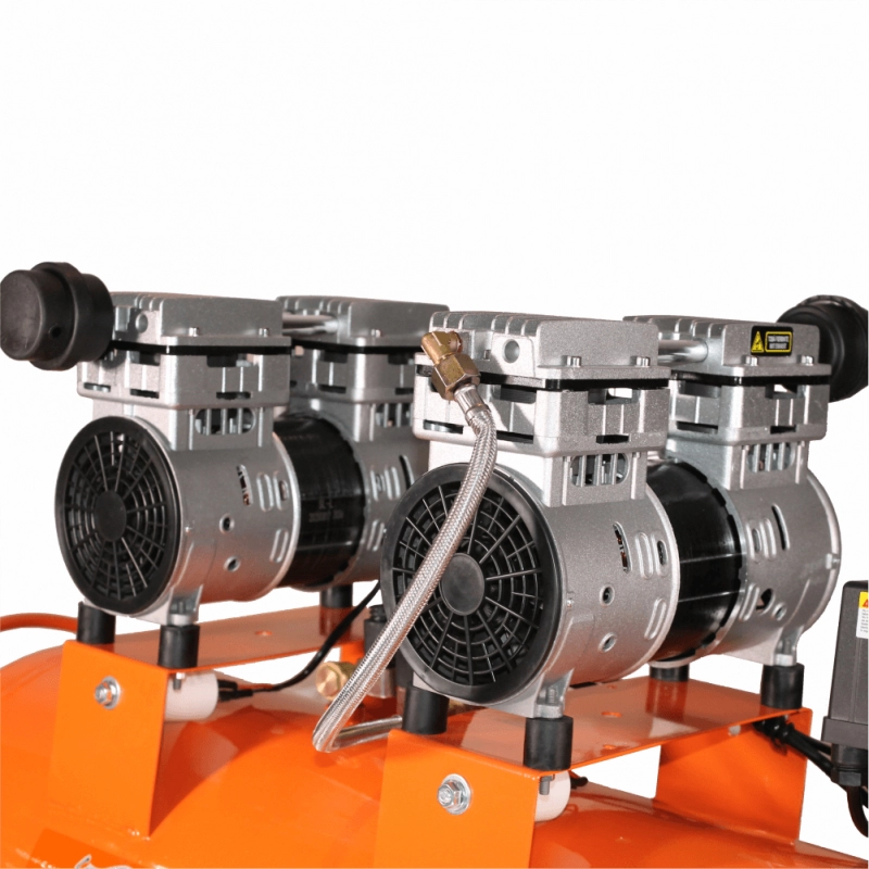 Compresor de aer cu piston BISONTE SC024-100 fara ulei debit 336 l/min presiune 8 bar 230V motor 1,2 CP