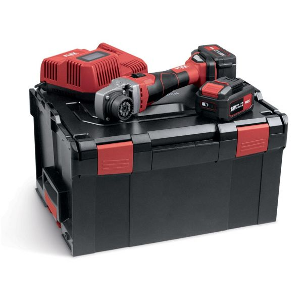 Masina de slefuit cu banda Flex BME 18.0-EC/5.0 Set 504505 cu 2 acumulatori 18 V/5.0Ah, incarcator