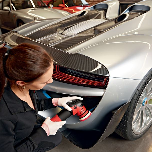 Set premium masina de polisat orbitala Flex XFE 7-12 80 P-Set 230/CEE 700 W 80 mm orbita 12 mm cutie transport L-BOXX dual action