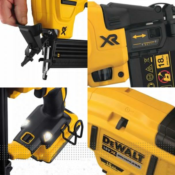 Pistol de batut cuie Dewalt DCN680NT compatibil cu acumulatori Li-Ion 18 V XR cuie 1.25 / 15-54 mm capacitate magazie 110 buc in geanta TSTAK
