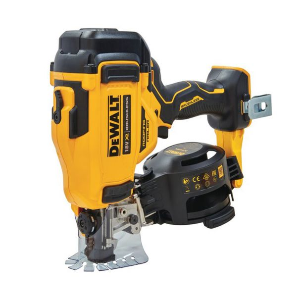 Pistol de batut cuie in bobina Dewalt DCN45RNN compatibil cu acumulatori Li-Ion XR 18 V lungime cuie 19-45 mm