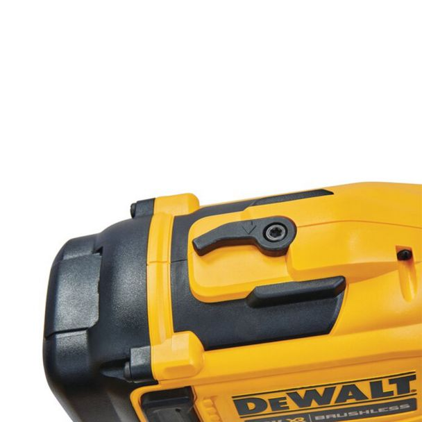 Pistol de batut cuie in bobina Dewalt DCN45RNN compatibil cu acumulatori Li-Ion XR 18 V lungime cuie 19-45 mm