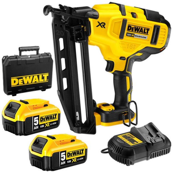 Ciocan de batut cuie Dewalt DCN660P2 cu 2 acumulatori Li-Ion 18 V/ 5.0 Ah cuie 1.6 / 32-63 mm