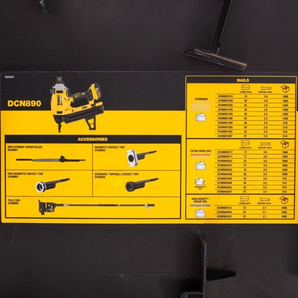 Ciocan de batut cuie in beton Dewalt DCN890N compatibil cu acumulatori Li-Ion 18 V XR cuie 2.6 - 3.7 / 13-57 mm
