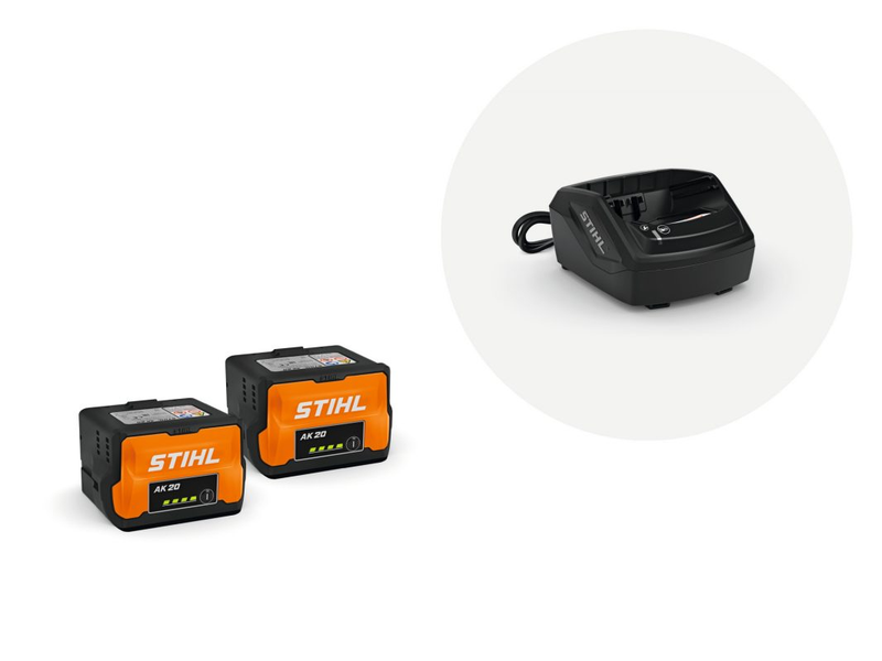 SET 2X Acumulatori STIHL AK 20 + Incarcator STIHL AL 101 (sistem AK)