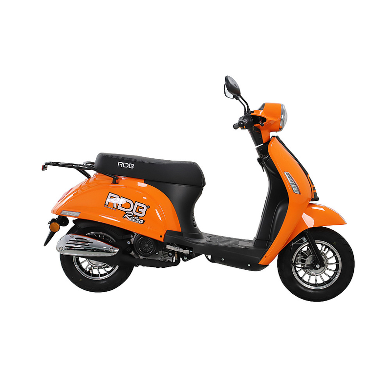 Scuter benzina RDB RETRO putere 2000W viteza 25 km/h motor 4T 55cc fara permis-Portocaliu