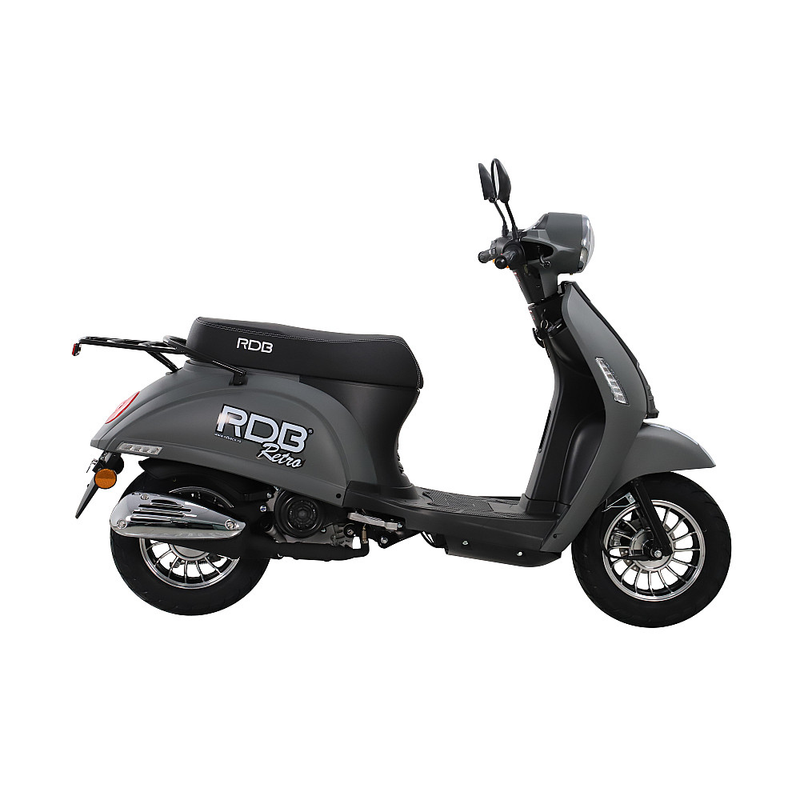 Scuter benzina RDB RETRO putere 2000W viteza 25 km/h motor 4T 55cc fara permis-Gri