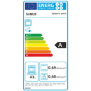 Aragaz electric Samus SM564VTE WHITE 4 zone de gatit vitroceramice, latime 50 cm cuptor cu 10 functii grill convectie 3D timer digital lumina interioara