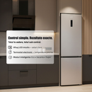 Combine frigorifice Samus SCX526NFC 377 l Full No Frost Afisaj electronic LED Clasa energetica C Termostat electronic reglabil Compartiment convertibil H 200.5 cm Inox/laterale argintii