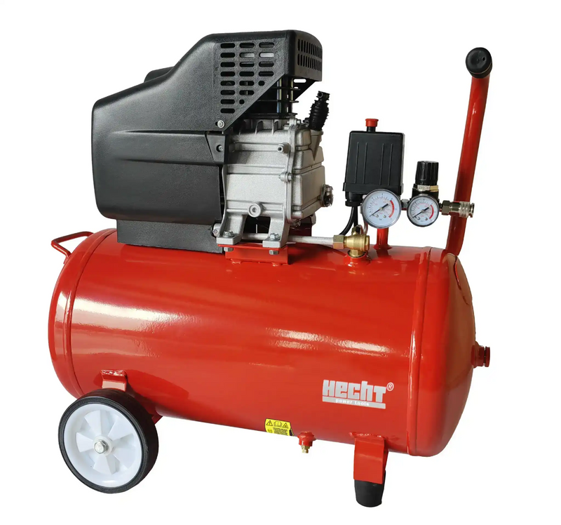 Compresor electric cu ulei HECHT 2053 putere 2 CP presiune 8 bar debit aer 186 l/min rezervor 50 L 2 iesiri