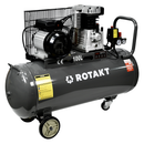 Compresor Rotakt ROCP‑S100 Cu 2 Pistoane Putere 2.2 kW Presiune 10 bar Debit 250 l/min Capacitate 100l