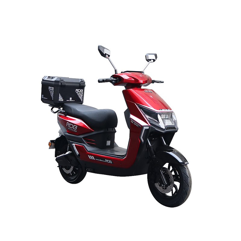 Scuter electric RDB NEPTUN III 2000W viteza 25 km/h autonomie 85 km fara permis-Rosu