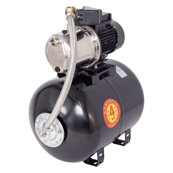 Hidrofor cu pompa autoamorsanta Wasserkonig HWKX950-4.5/50H inox putere 950 W debit 4020 l/h inaltime refulare 45 m vas de expansiune 50 l