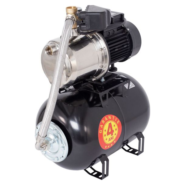 Hidrofor cu pompa autoamorsanta Wasserkonig HWKX950-4.5/25H inox putere 950 W debit 4020 l/h inaltime refulare 45 m vas de expansiune 24 l