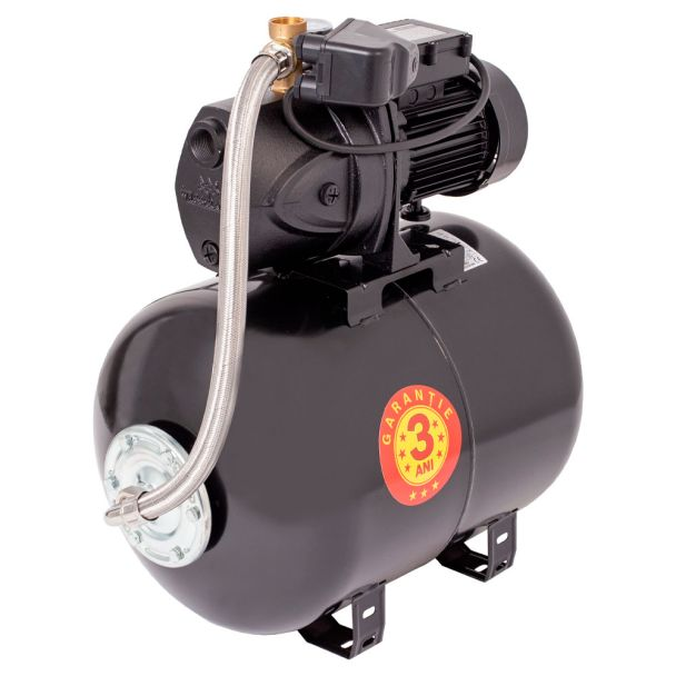 Hidrofor cu pompa autoamorsanta Wasserkonig HWK1350-5.3/50H fonta putere 1350 W 9 m debit 4920 l/h inaltime refulare 53 m vas de expansiune 50 litri