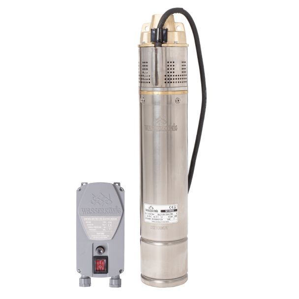 Pompa submersibila periferica Wasserkonig SI13055 diametru 4" 1800 W debit 3300 l/h inaltime refulare 130 m