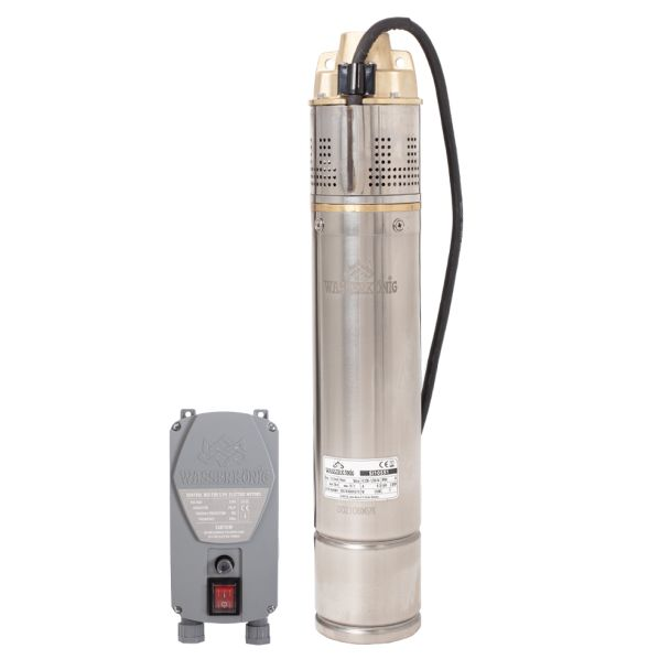 Pompa submersibila periferica Wasserkonig SI10551 diametru 4" 1500 W debit 3060 l/h inaltime refulare 105 m