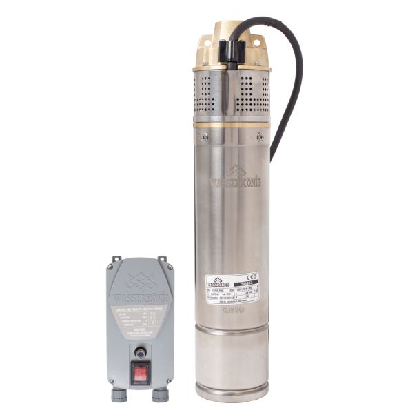 Pompa submersibila periferica Wasserkonig SI6352 diametru 4" 1150 W debit 3120 l/h inaltime refulare 63 m