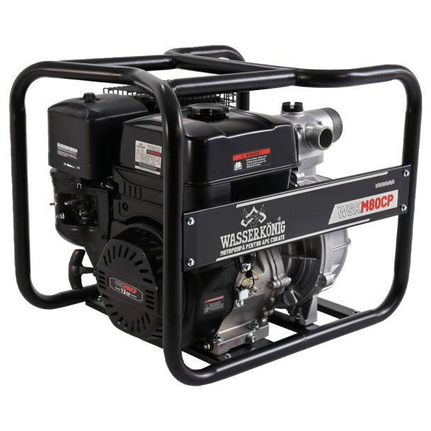 Motopompa aspiratie 3" Wasserkonig WSKM80CP maxim 50 m³/ora inaltime refulare max 70 m motor euro V benzina putere 11 CP