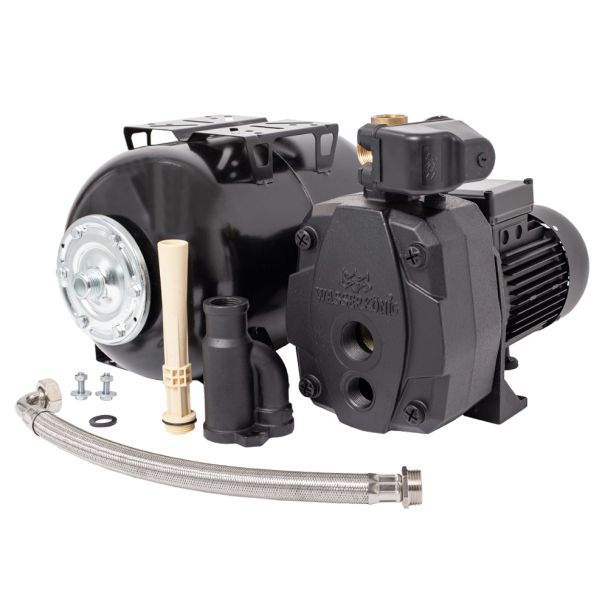 Hidrofor cu pompa de mare adancime Wasserkonig FA684825 putere 1500 W debit 2880 l/h inaltime refulare 68 m aspiratie 40 m vas de expansiune 24 litri