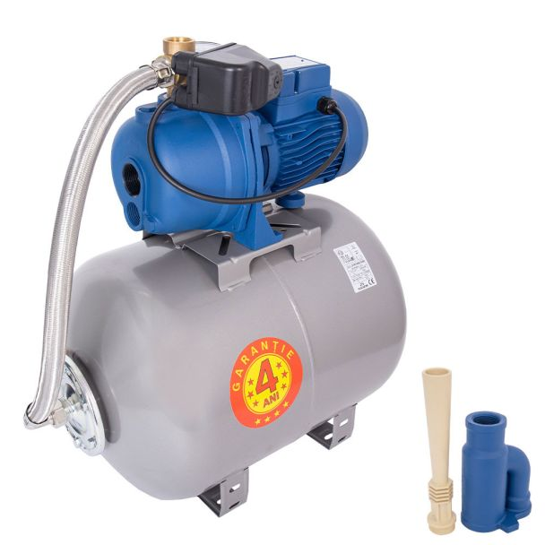 Hidrofor cu pompa de mare adancime Wasserkonig STA1003/50H putere 740 W debit 900 l/h inaltime refulare 26 m aspiratie 25 m vas de expansiune 50 litri
