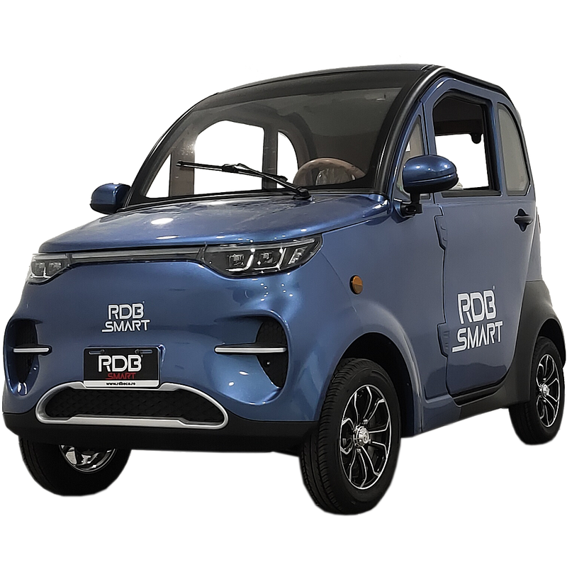 Masina electrica RDB SMART PRO 1600W viteza 25 km/h autonomie 100-120 km aer conditionat fara permis-Albastru