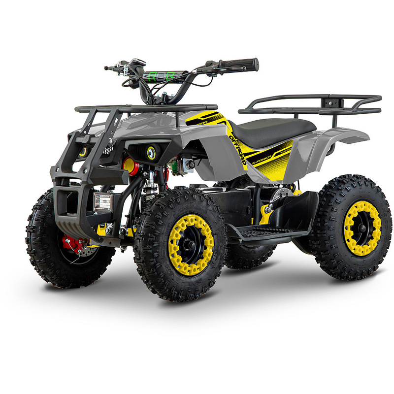 ATV electric de copii RDB FFL1000 putere 1000W 36V / 12Ah viteza 25 km/h-Gri/Galben