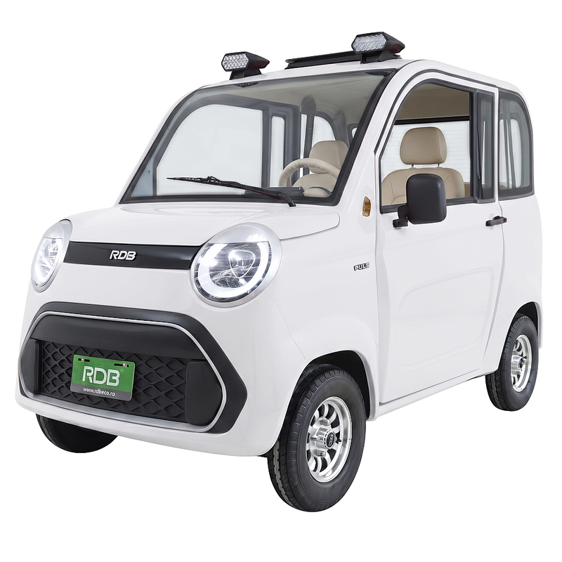Masina electrica RDB PULS motor 2000W viteza 25 km/h autonomie 67 km acumulator 72V/58Ah fara permis-Alb
