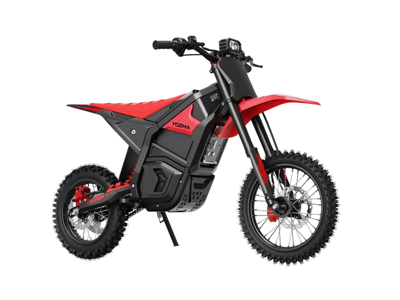 Motocicleta electrica cross Yozma IN 10 Off-Road putere 2600W viteza 60 km/h autonomie 85 km 48 V 23.4 Ah cuplu max. 146 Nm sarcina max. 120 Kg-Rosu