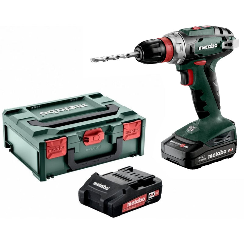 Masina de gaurit / insurubat pe acumulator METABO BS 18 Quick (acumulator 2x18V/2.0Ah incarcator SC36 valiza plastic)