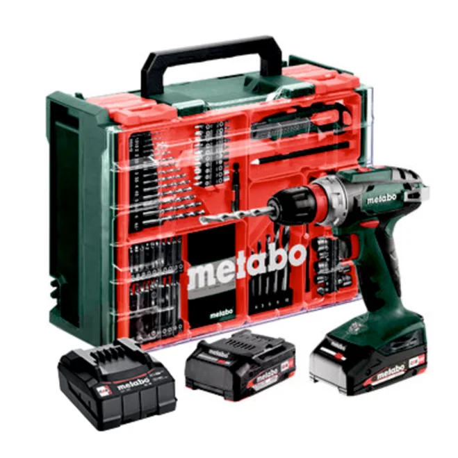 Masina de gaurit / insurubat pe acumulator METABO BS 18 Quick Set (acumulator 2x18V/2.0Ah incarcator SC36 valiza plastic + accesorii)