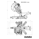 Set Fierastrau circular METABO KGS 305 M (220-240 V / 50 - 60 Hz) + 2 discuri