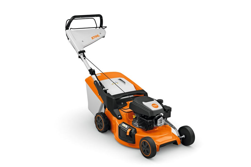 Masina de tuns iarba STIHL RM 253 T autopropulsata benzina latime de taiere 51 cm inaltime reglabila cos colector 55 L + ulei motor 10W-30 0.6L + kit ingrijire si curatare
