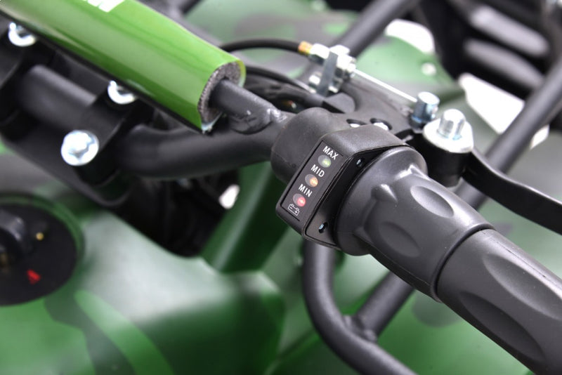 ATV electric HECHT 56801 pentru copii putere 800W 20 km/h capacitate 60 kg display digital