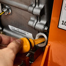 Placa compactoare Kraft & Dele KD1196 motor Loncin 7 CP benzina forta 15 kN adancime compactare 28 cm viteza 25 m/min eficienta 650 m²/h talpa 450x350 mm