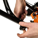 Placa compactoare Kraft & Dele KD1196 motor Loncin 7 CP benzina forta 15 kN adancime compactare 28 cm viteza 25 m/min eficienta 650 m²/h talpa 450x350 mm