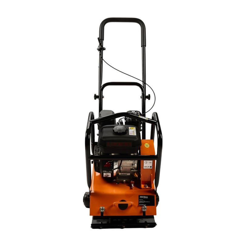 Placa compactoare Kraft & Dele KD1196 motor Loncin 7 CP benzina forta 15 kN adancime compactare 28 cm viteza 25 m/min eficienta 650 m²/h talpa 450x350 mm
