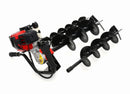 Motoburghiu de pamant Kraft & Dele KD174 motor 5.2 CP 2 timpi benzina burghie 100/150/200 x 800 mm